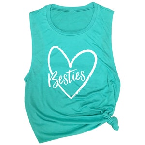 Besties Muscle Shirt Best Friends Tank Top Girls Trip Group - Etsy