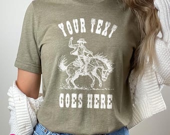 Western Cowboy Shirts for Men and Women: Personalized with Your Custom Phrase