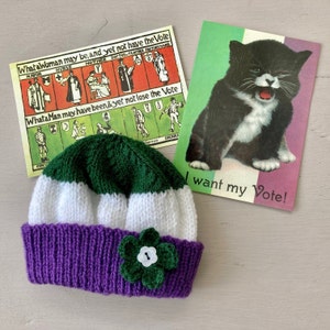 Suffragette Baby Hat con cartoline Suffragette