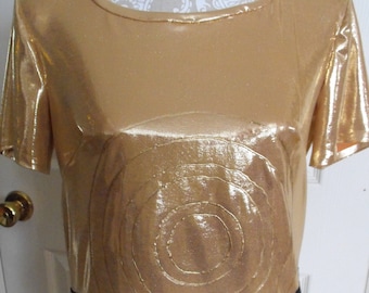 A golden colored star war  inspired running costume