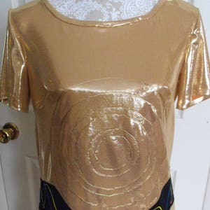 A golden colored star war  inspired running costume
