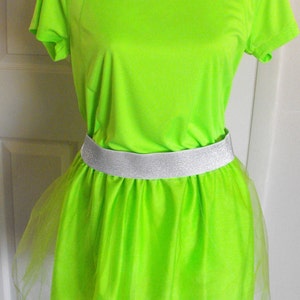 bright green Tinkerbell inspired running costume