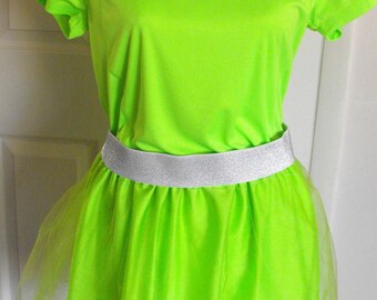 bright green Tinkerbell inspired running costume