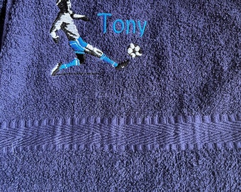 Footballer personalised towel