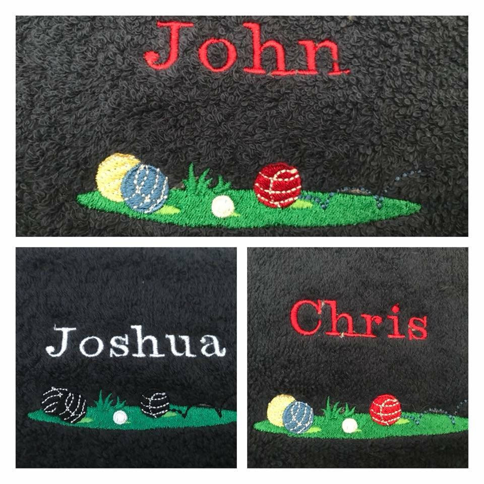 Personalised Lawn Bowls, Towel With Metal Clip Etsy UK