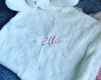 Lamb personalised comforter, baby gift, newborn gift.