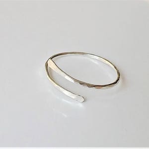 Bypass Silver Stacking Ring, Dainty Skinny Ring, Gold Skinny Minimalist Ring, Gold Filled Ring, Sold As One Ring. image 6