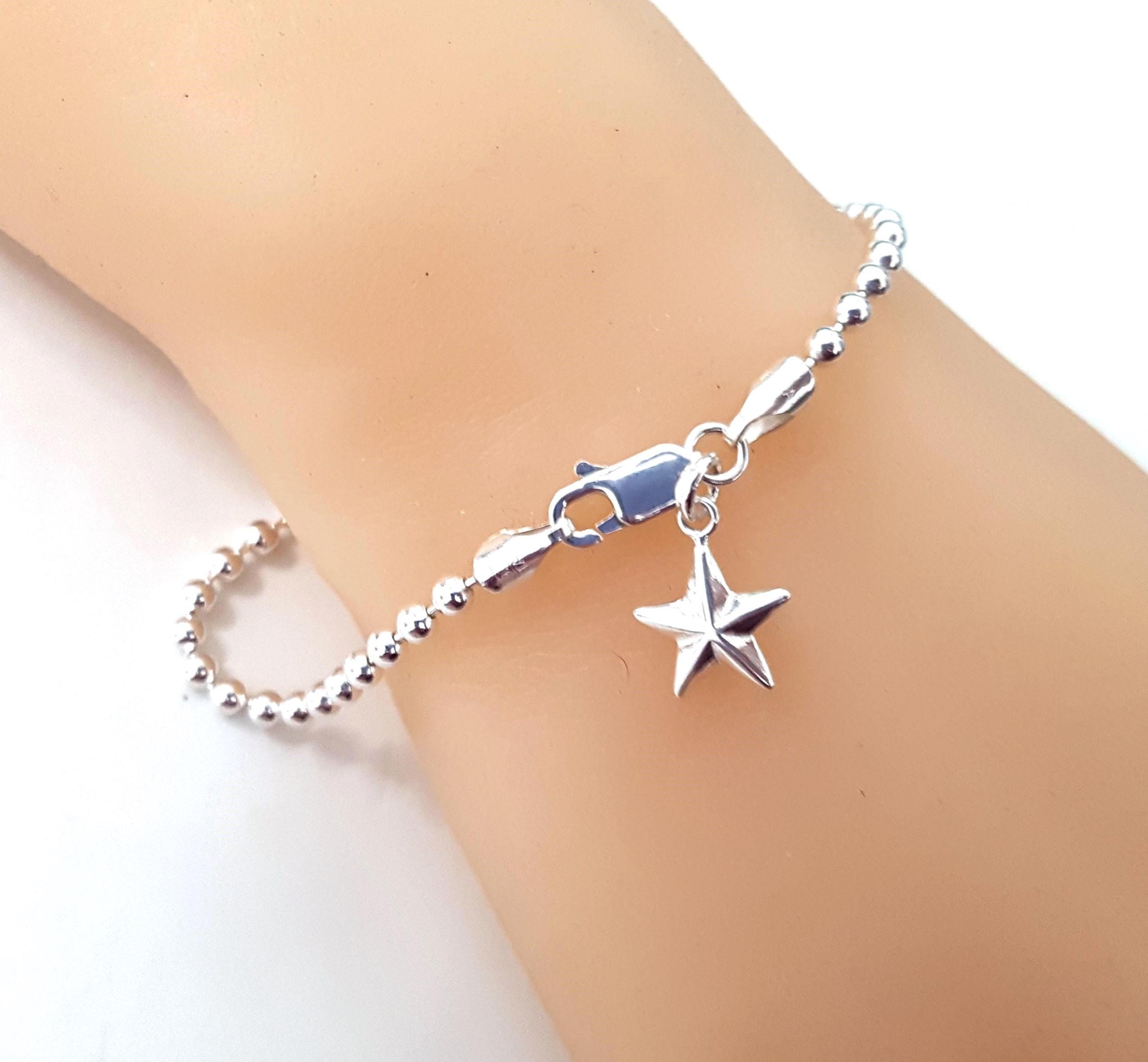 ブレスレット Star Ball Chain Bracelet #5931 Star Ball Chain Bracelet - Stainless Steel- Star Bracelet