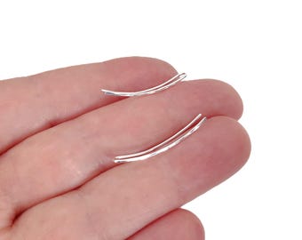 Gold Ear Climbers, Silver Climber Earrings, Thin Line Earrings, One Pair Skinny Sweepers, Ear Pins, Dainty Minimalist Earrings