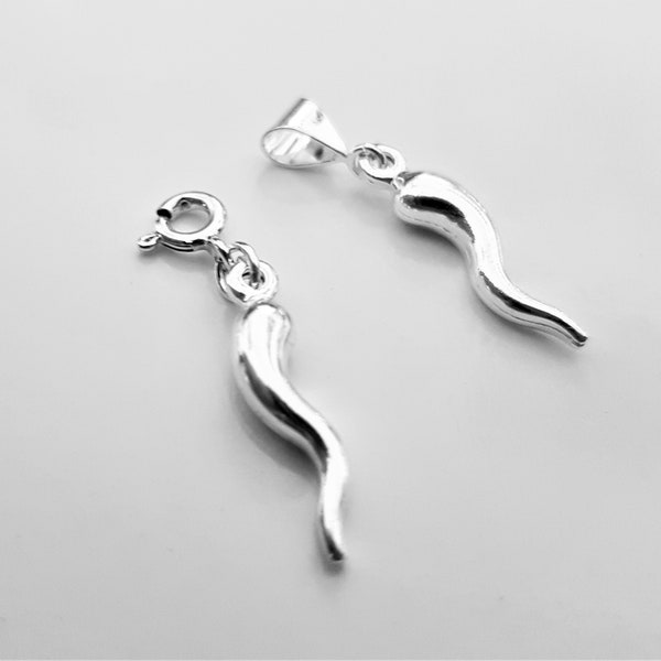 Charme de piment en argent sterling, ajout de charme pour votre collier de bracelet, fourniture de fabrication de bijoux