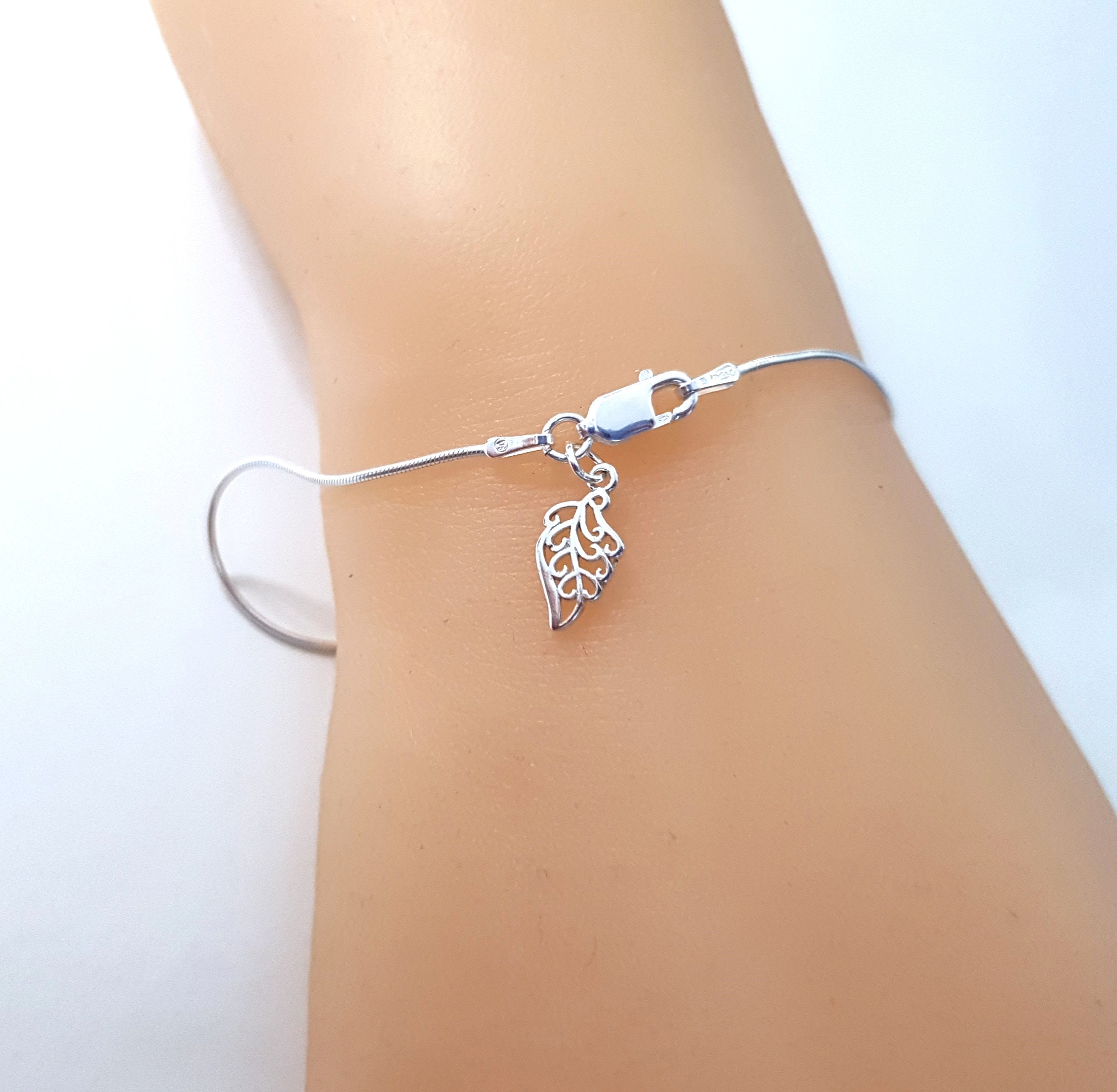 Sterling Silver Leaf Charm Bracelet, Silver Small Leaf Bracelet, Dainty Lightweight Bracelet, Minimalist Style 925 Silver Jewelry, Gift Idea - Etsy Sterling Silver Leaf Charm Bracelet, Silver Small Leaf Bracelet, Dainty Lightweight Bracelet, Minimalist Style 925 Silver Jewelry, Gift Idea - Etsy