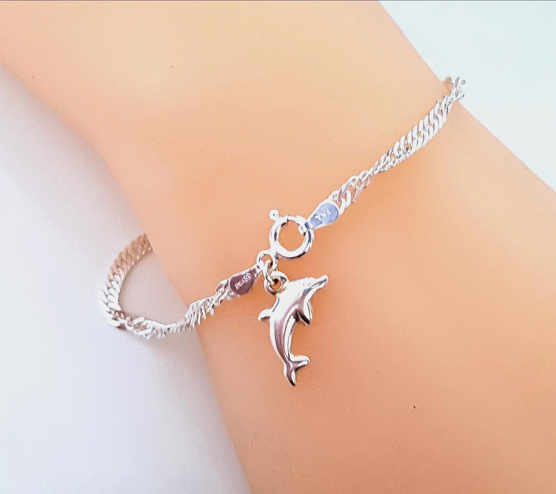 LINY Ocean Animal Bacelet Wap Ope Bacelet Shak Dolphin