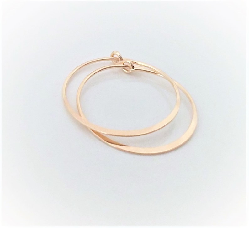 Gold Dainty Hoop Earrings, Small Thin Hoops, Lightweight Minimalist Earrings, 14K Gold Filled Earrings, Simple Everyday Jewelry. image 3