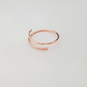 Bypass Silver Stacking Ring, Dainty Skinny Ring, Gold Skinny Minimalist Ring, Gold Filled Ring, Sold As One Ring. 1.3mm Rose GF
