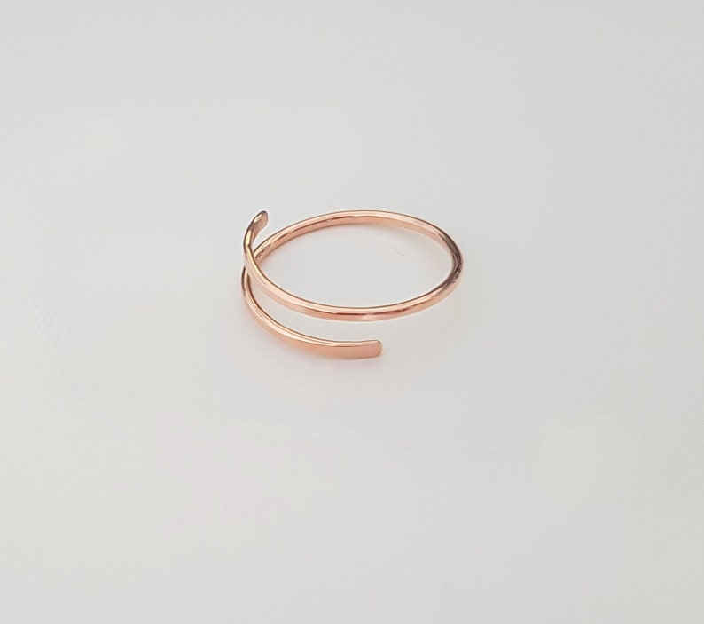 Bypass Silver Stacking Ring, Dainty Skinny Ring, Gold Skinny Minimalist Ring, Gold Filled Ring, Sold As One Ring. image 7