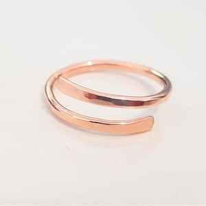 Bypass Silver Stacking Ring, Dainty Skinny Ring, Gold Skinny Minimalist Ring, Gold Filled Ring, Sold As One Ring. 1.7mm RoseGold Fill