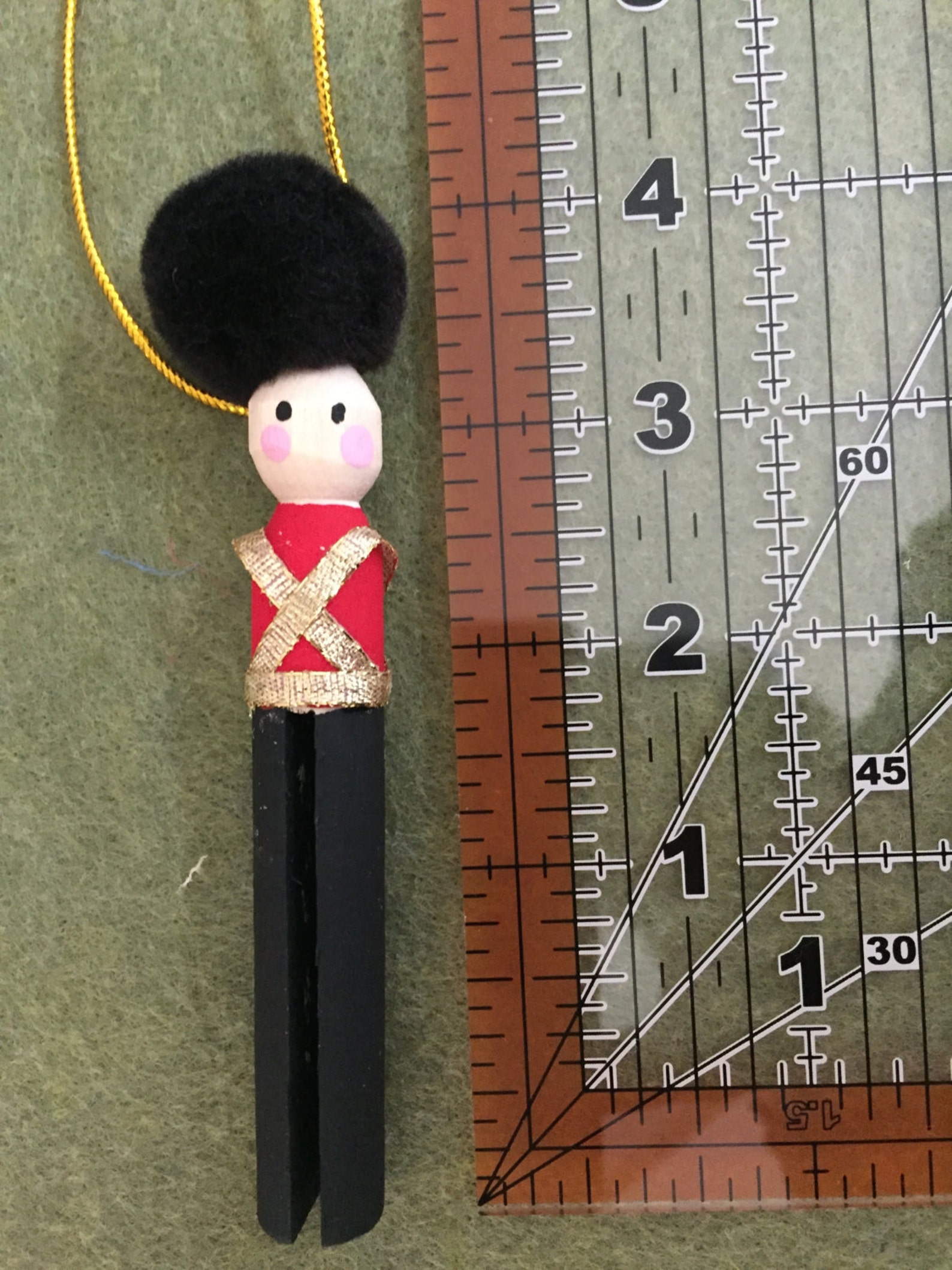 Clothespin Soldier Christmas Ornament Etsy