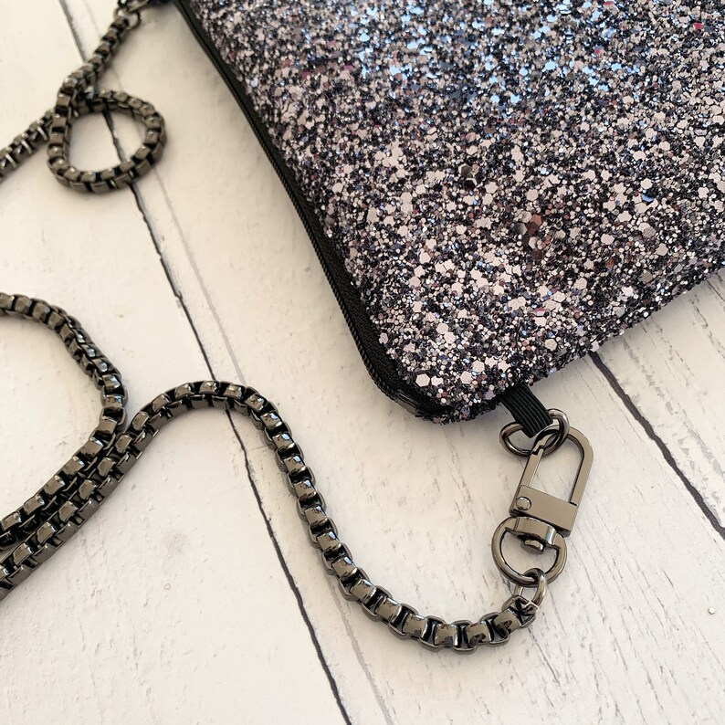 gunmetal clutch bag
