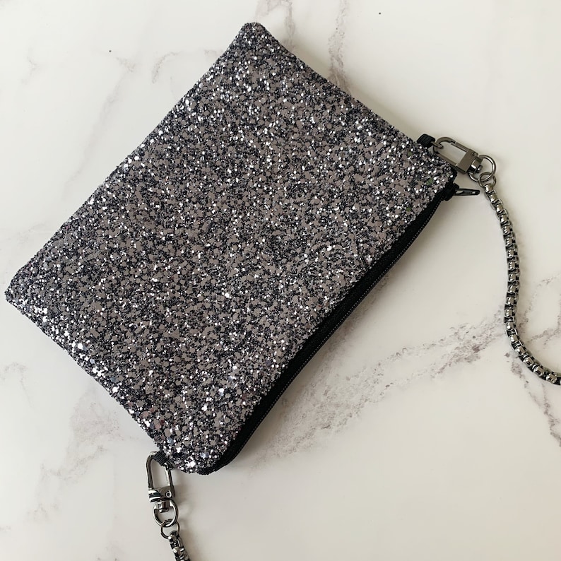 gunmetal clutch bag
