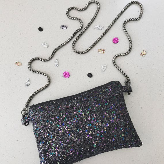 Petrol Black Bag Black Evening Bag Makeup Clutch Clutch Bag Makeup Bag Etsy Ireland