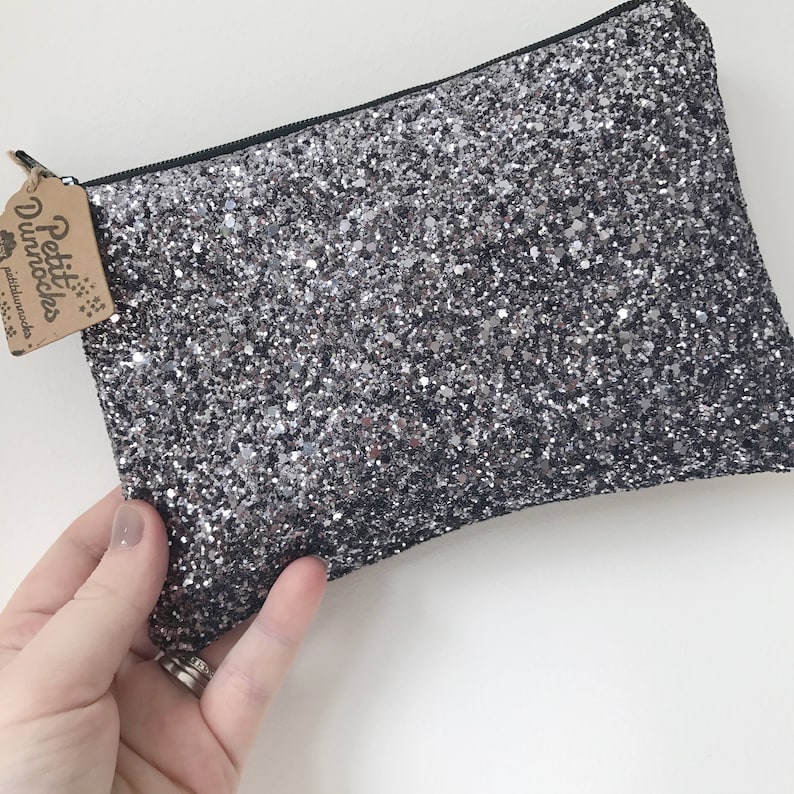 gunmetal clutch bag
