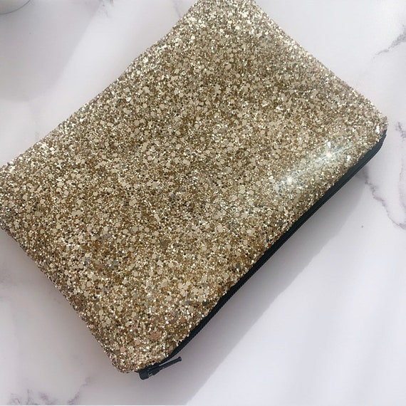 gold sparkly clutch