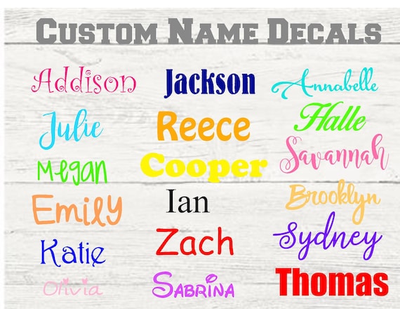 Stanley Cup Name Vinyl Sticker Decal Personalized Word Decal for