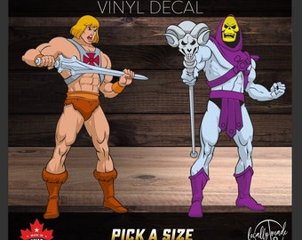 He-Man and Skeletor Custom Decal / Stickers | MotU PoP Masters of the Universe