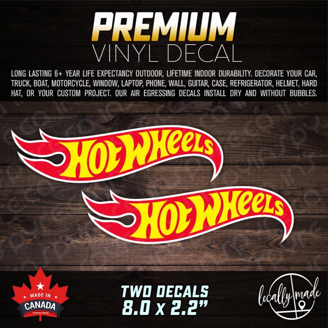Hot Wheels Decal Sticker 4.0 12.0in wide Truck Car | Etsy