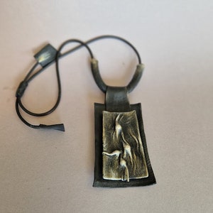 Statement designer necklace, black brown leather necklace, leather necklace, long oversize leather necklace, extravagant black necklace
