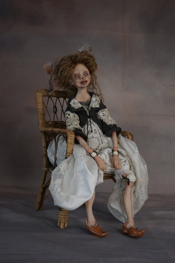 Poupée D'artiste Collection Fait Main – 20 Cm – Par Cécilefarfalous – France