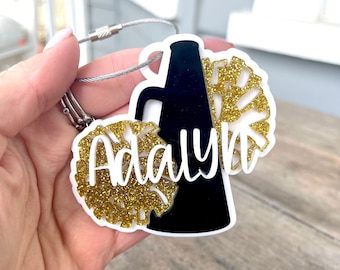Cheer Bag Tag | Personalized Bag Tag | Cheerleading Keychain | Cheer Gift | Gift for Boy | Gift for Girl | Easter Basket Stuffers