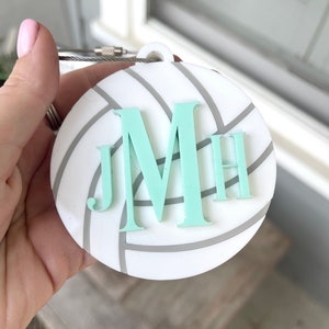 Volleyball Bag Tag for Kids | Custom Name Keychain | Volleyball Team Gift | Volleyball Coach Gift | Easter Basket Stuffer