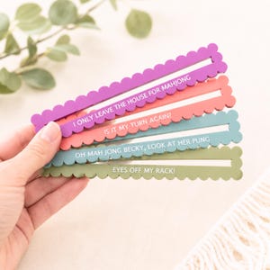 Mahjong Line Reader Funny Personalized Gift for Mahjong Group Game Night Gift Acrylic Line Reader Set Mahjong Accessories Hostess Gift Idea
