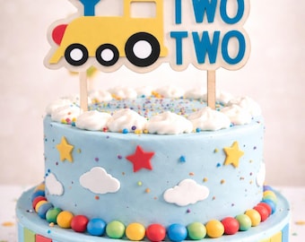 Chugga Chugga Two Two Cake Topper for Kids Birthday Party