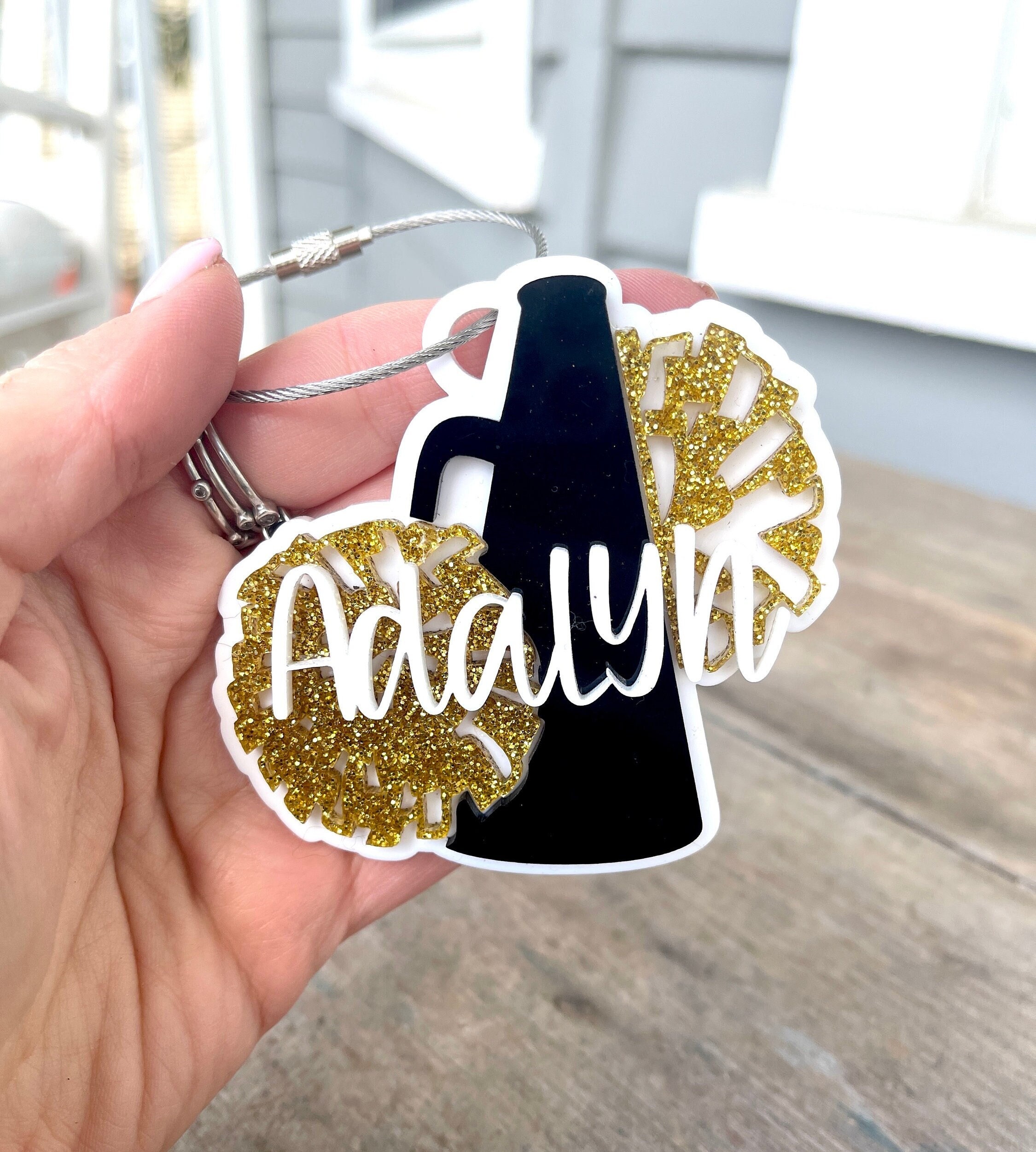 Cheer Backpack Tags Cheer Bag Tag Custom Cheerleading Keychain With Name Cheer Team Gift ...