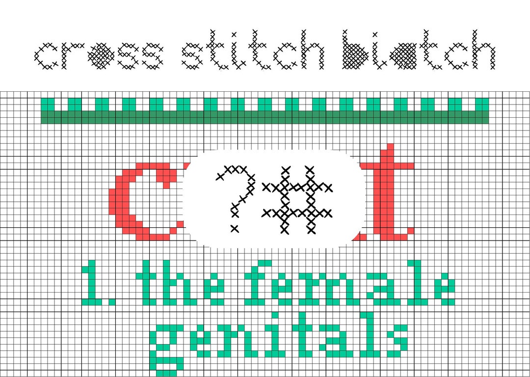 The Definition of a & Cross Stitch Design Etsy