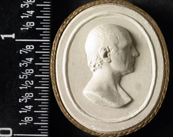 Antique grand tour circa 1820 plaster intaglio cameo 344