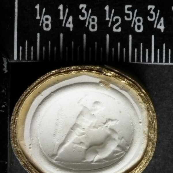 Antique grand tour circa 1820 plaster intaglio cameo 286 by Paoletti