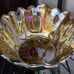 Carnival glass bowl