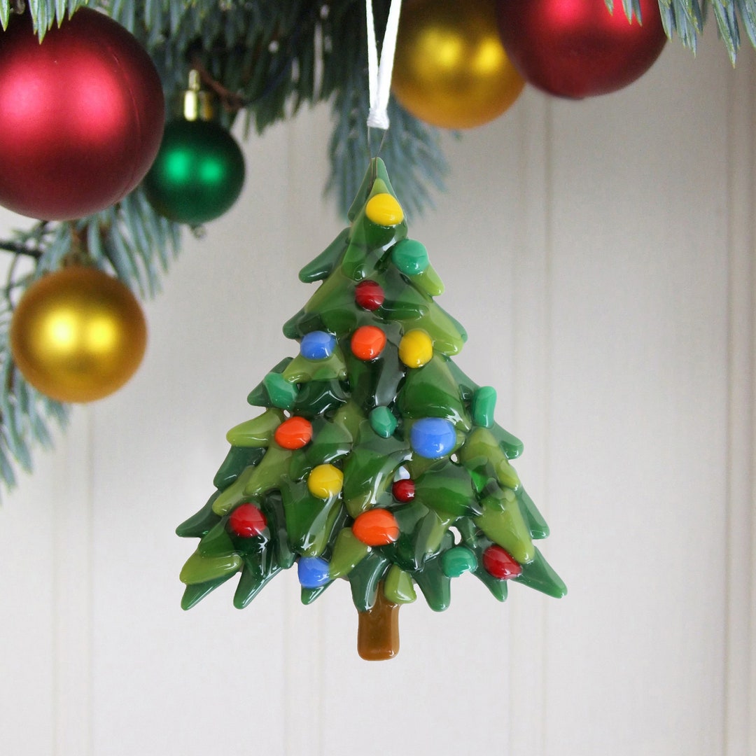 Handmade Fused Glass Christmas Tree Decoration by Jessica Irena Smith ...