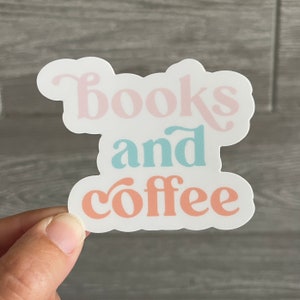Sticker, books and coffee