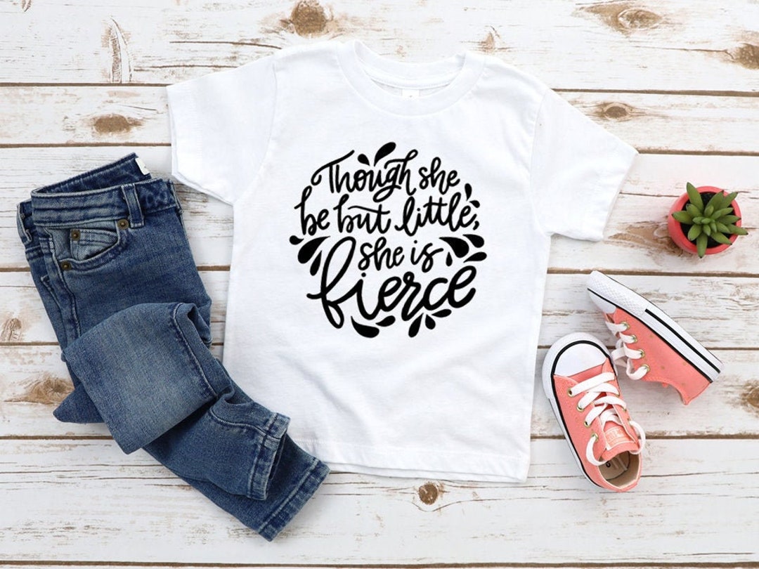 T-Shirt Donna 'Though She Be Little She Be Fierce' - Daytripper Clothing - Cotone