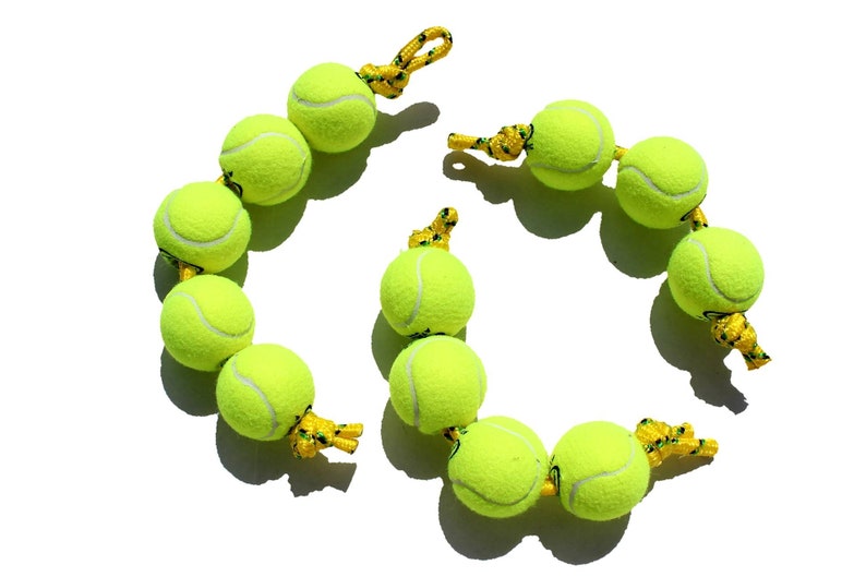 Small Tennis Ball Rope Dog Toy