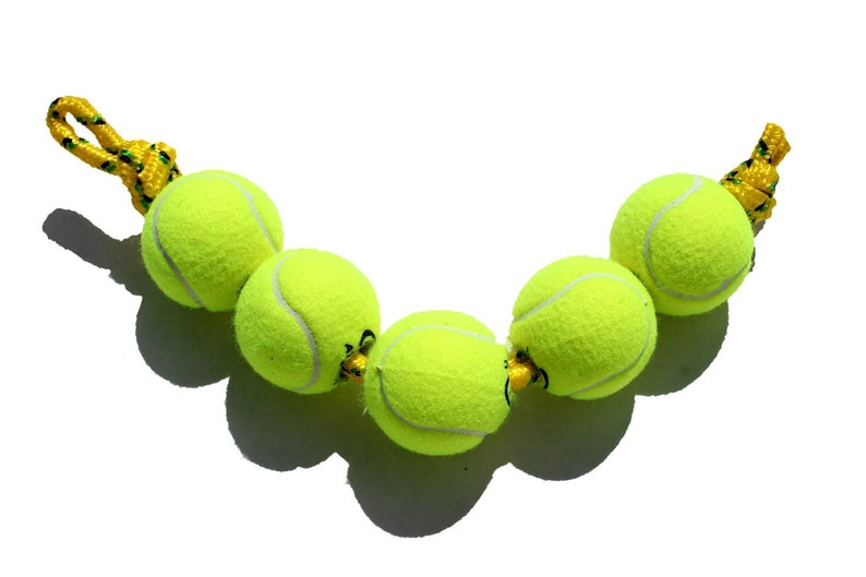 Small Tennis Ball Rope Dog Toy