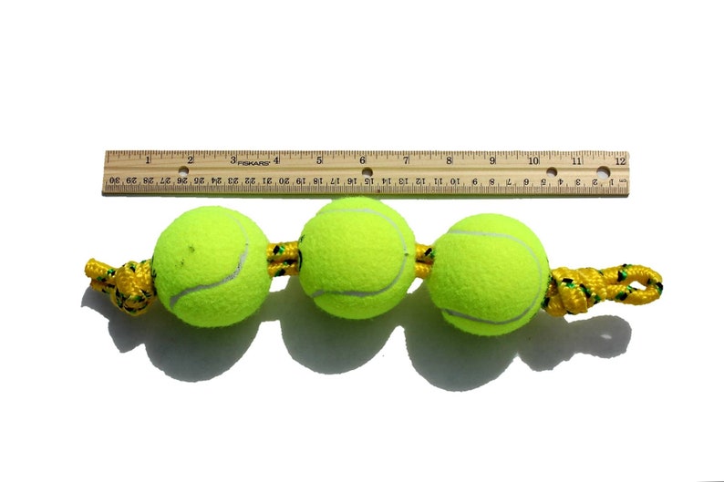 Small Tennis Ball Rope Dog Toy