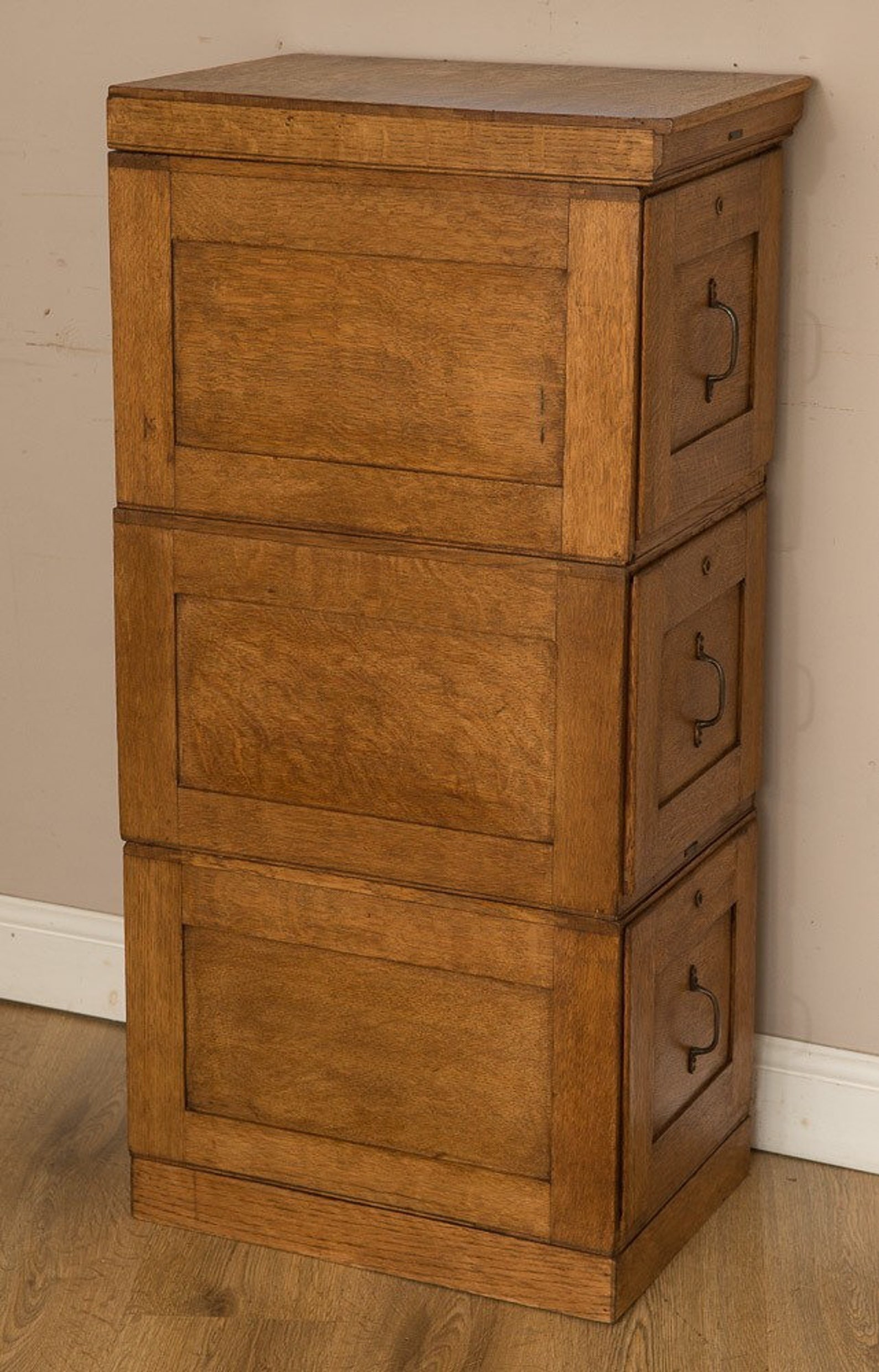 Vintage solid oak filing Etsy