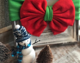 Christmas baby nylon headband, baby girl head wrap, red bow, big bows, nylon headband, headwrap, green headband, toddler, big bows