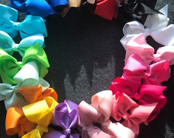 Hair Bows, Set of 20 Hair Bows, 4 Inch Hair Bows, Big Hair Bows Set, Baby Bows, Toddler Bows, Baby Hair Bows, Big Bows