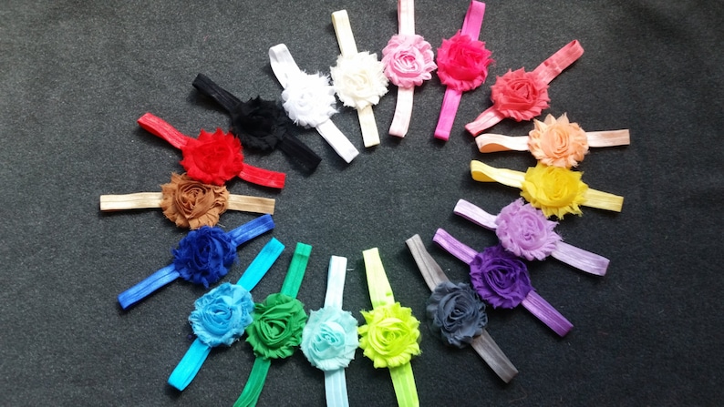 Baby headband Baby Flower Headbands Shabby Flower Headbands You choose Newborn Infant toddler Shabby Flower Headbands Baby Headbands